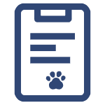 Veterinary records and pet profile icon